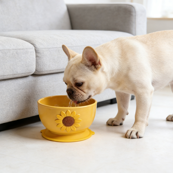 Sunflower Yellow Pet Bowl