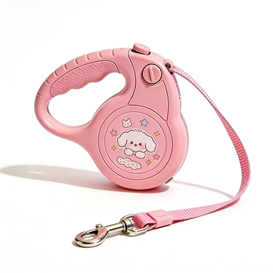 Pink Cloud Puppy Retractable Leash
