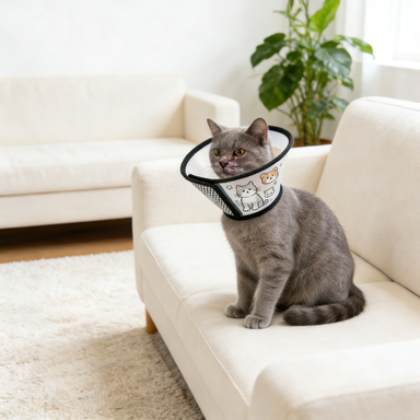 Cute Cat Pattern Elizabethan Collar