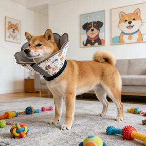 Soft & Stylish Pet Cone Collar – Cute Alternative to Traditional E-Collars