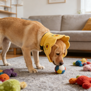 Sunflower Print Soft Pet Collar – Cone Alternative for Healing & Protection