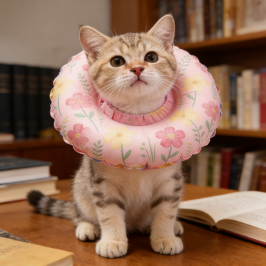 Pink Floral Elizabeth Collar